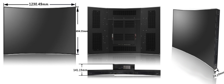 55寸曲面拼接屏