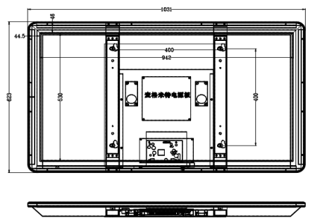 43寸壁掛廣告機圖紙